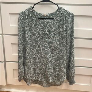 Floral Print Women's Top - Green XS (Nordstrom)